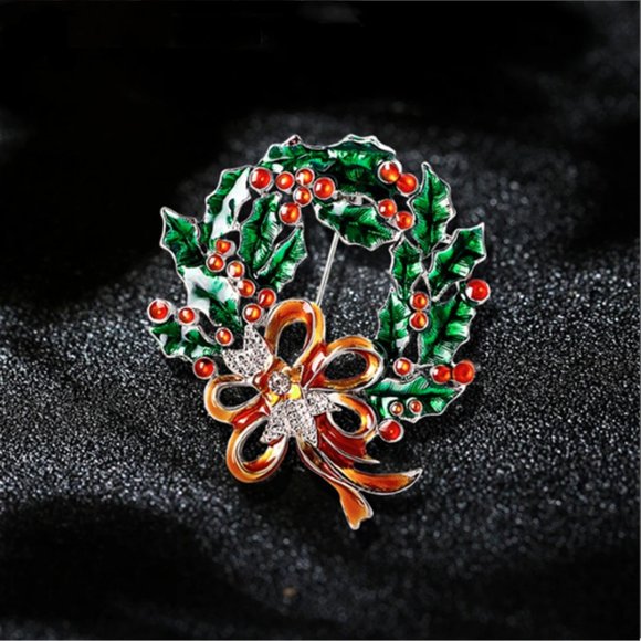 ๐50% OFF/3+...Christmas Wreath Brooch - Picture 1 of 10